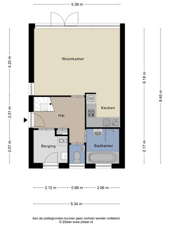 Floorplan - De Vennen 147, 9541 LK Vlagtwedde