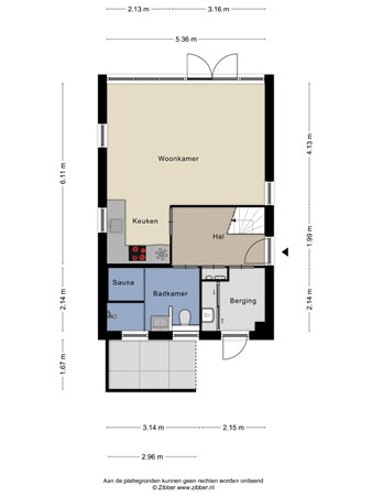 Floorplan - De Vennen 159, 9541 LK Vlagtwedde