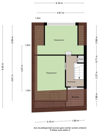 Floorplan - Beneden Westerdiep 131, 9645 AJ Veendam