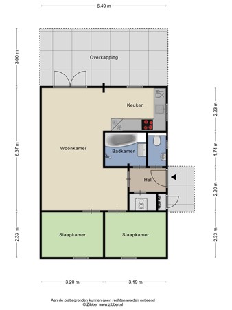 Floorplan - Boslaan 1R67, 7783 DD Gramsbergen