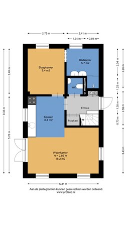 Floorplan - Verlengde Vennen 26, 9541 ZC Vlagtwedde