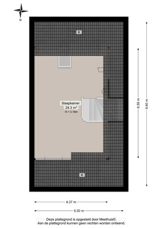 Kleine Hoorn 18, 9363 EW Marum - Tweede verdieping - 2D.jpg