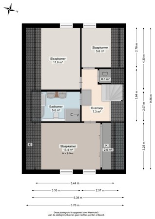 De Koppel Paarden 2, 9363 LP Marum - Eerste verdieping - 2D.jpg