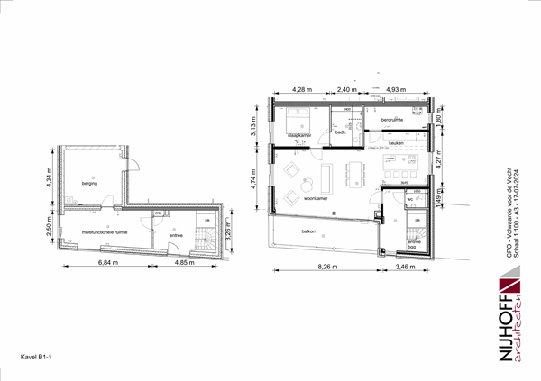 Kruserbrink, 7772 XG Hardenberg - Plattegronden en gevelaanzichten appartement 01 Pagina 001.png