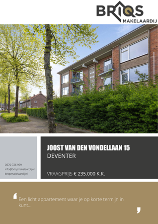 Brochure preview - Joost Van Den Vondellaan 15, 7412 ML DEVENTER (1)