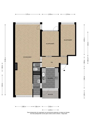 Floorplan - Wielingenstraat 31, 7417 CP Deventer