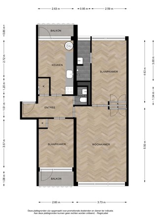 Floorplan - Keizer Frederikstraat 225, 7415 KG Deventer