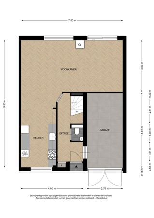 Floorplan - Commissarislaan 60, 8016 LB Zwolle