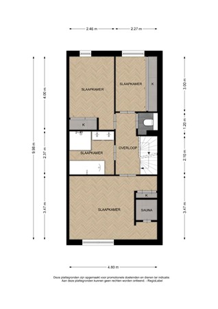 Floorplan - Commissarislaan 60, 8016 LB Zwolle