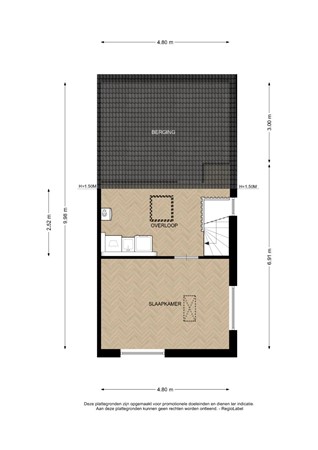 Floorplan - Commissarislaan 60, 8016 LB Zwolle