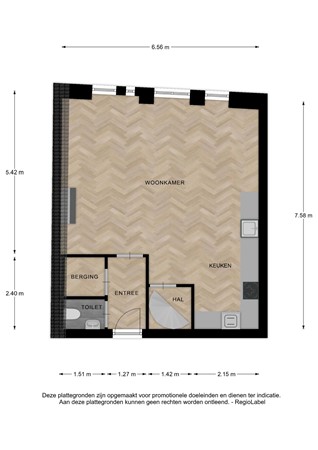 Floorplan - Assenstraat 57D, 7411 JS Deventer