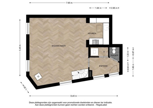 Floorplan - Veenweg 20, 7416 BC Deventer