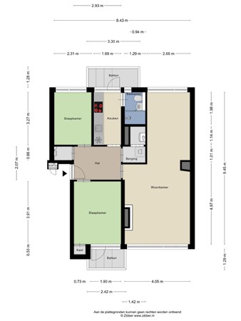 Floorplan - Constantijn Huygensstraat 92, 7412 MJ Deventer