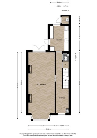 Floorplan - Radstakeweg 21, 7412 XR Deventer