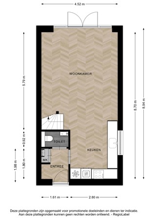 Floorplan - Maasstraat 12, 7417 AH Deventer