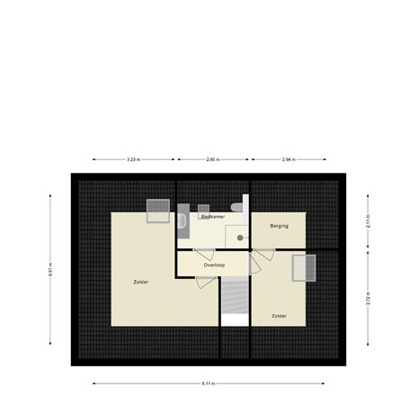 Floorplan - William Jamesstraat 17, 1349 GL Almere