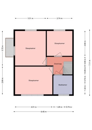 Floorplan - Asterstraat 15, 7701 ET Dedemsvaart