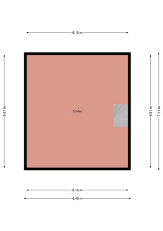 Floorplan - Asterstraat 15, 7701 ET Dedemsvaart