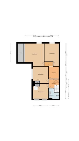 Floorplan - Dorpsstraat 45a, 7916 PB Elim