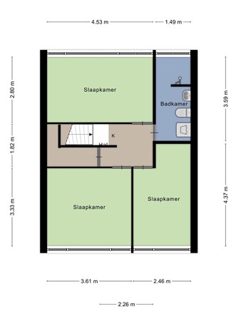 Floorplan - Laan van het Kinholt 145, 7823 GC Emmen