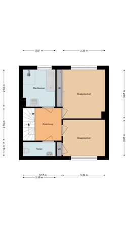 Floorplan - Auke Vosstraat 74, 7776 AX Slagharen