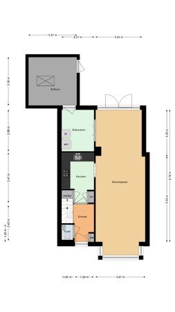 Floorplan - Meidoornstraat 5, 7775 BC Lutten