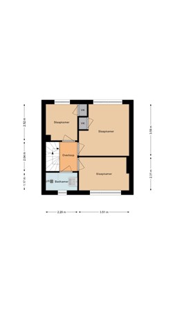 Floorplan - Meidoornstraat 5, 7775 BC Lutten