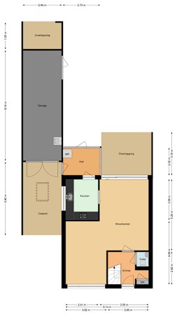 Floorplan - Auke Vosstraat 65, 7776 AT Slagharen