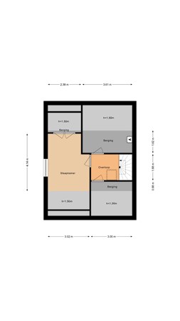 Floorplan - Auke Vosstraat 65, 7776 AT Slagharen