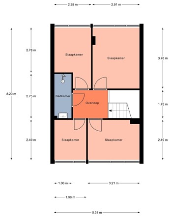 Floorplan - Avekingecamp 25, 7824 EE Emmen