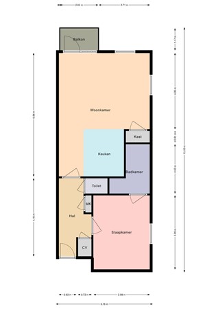 Floorplan - Grift 39, 9406 GX Assen