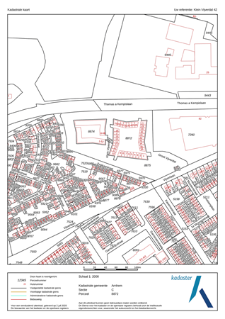 Klein Vijverdal 42, 6822 MA Arnhem - kadaster