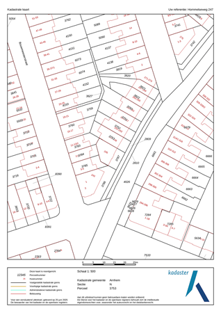 Hommelseweg 247, 6821 LH Arnhem - kadaster
