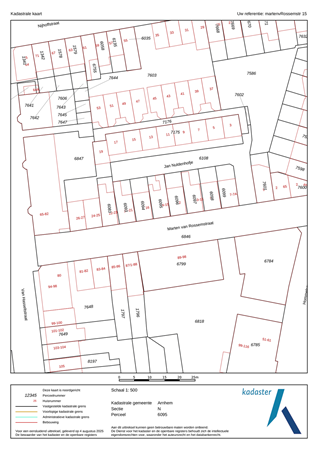 Marten van Rossemstraat 15, 6821 BA Arnhem - kadaster