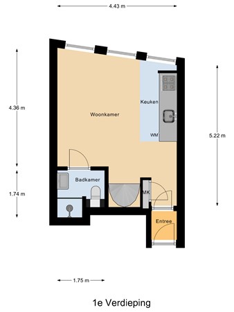 Kortestraat 23-2, 6811 EP Arnhem - Eerste verdieping