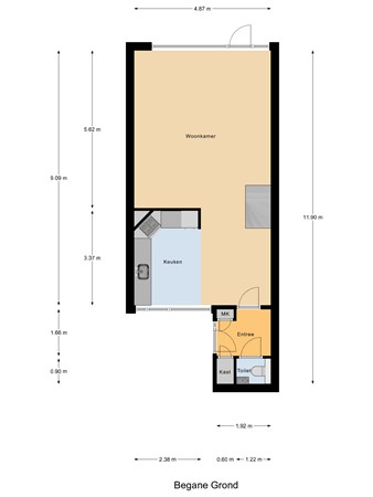 Helmondstraat 8, 6843 SG Arnhem - Begane grond