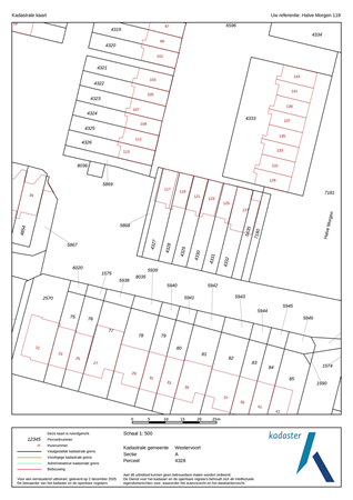 Halve Morgen 119, 6931 XK Westervoort - kadaster