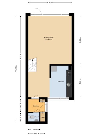 Helmondstraat 66, 6843 SH Arnhem - Begane grond