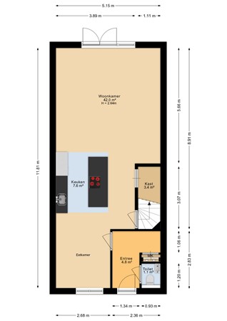 Daphnestraat 9, 6846 XN Arnhem - Begane grond