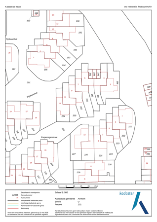 Pijnboomhof 9, 6823 NP Arnhem - kadaster