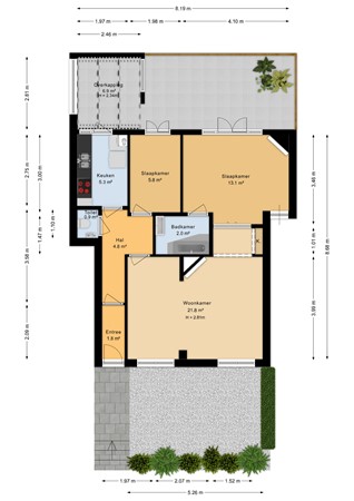Onder de Linden 53E, 6822 KH Arnhem - Begane grond- tuin