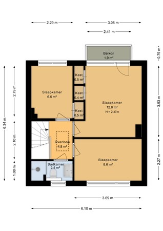 De Moorstraat 14, 6826 NV Arnhem - Eerste verdieping