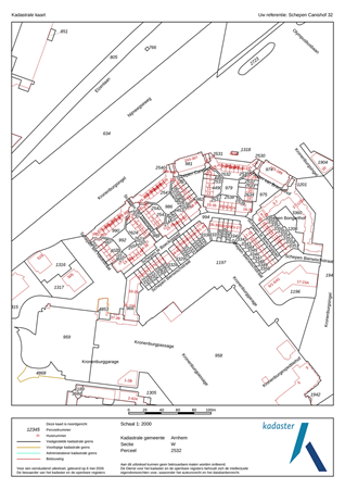 Schepen Canishof 32, 6831 HJ Arnhem - kadaster