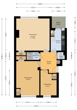 Dr. J.C. Hartogslaan 20-3, 6824 DG Arnhem - 