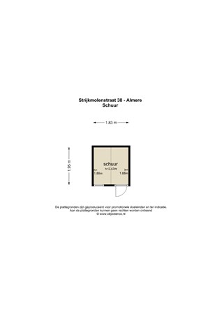 Floorplan - Strijkmolenstraat, 1333 EN Almere