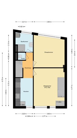 Floorplan - Vleutenseweg, 3532 HH Utrecht