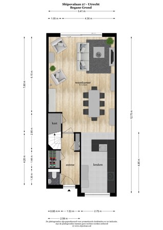 Floorplan - Shipovalaan 27, 3545 DC Utrecht