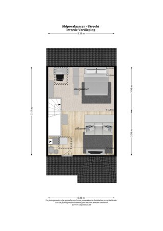 Floorplan - Shipovalaan 27, 3545 DC Utrecht