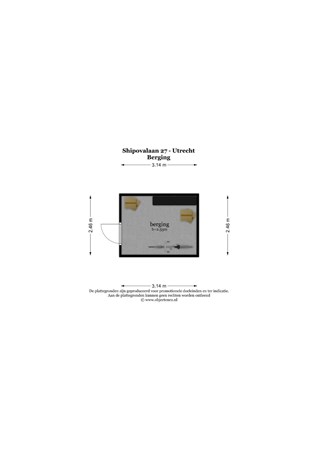 Floorplan - Shipovalaan 27, 3545 DC Utrecht