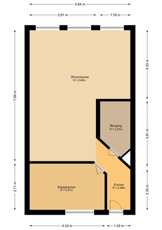 Floorplan - Nassaustraat 1D, 1404 CS Bussum